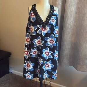 Entro size medium blue and black, fully lined ladies dress